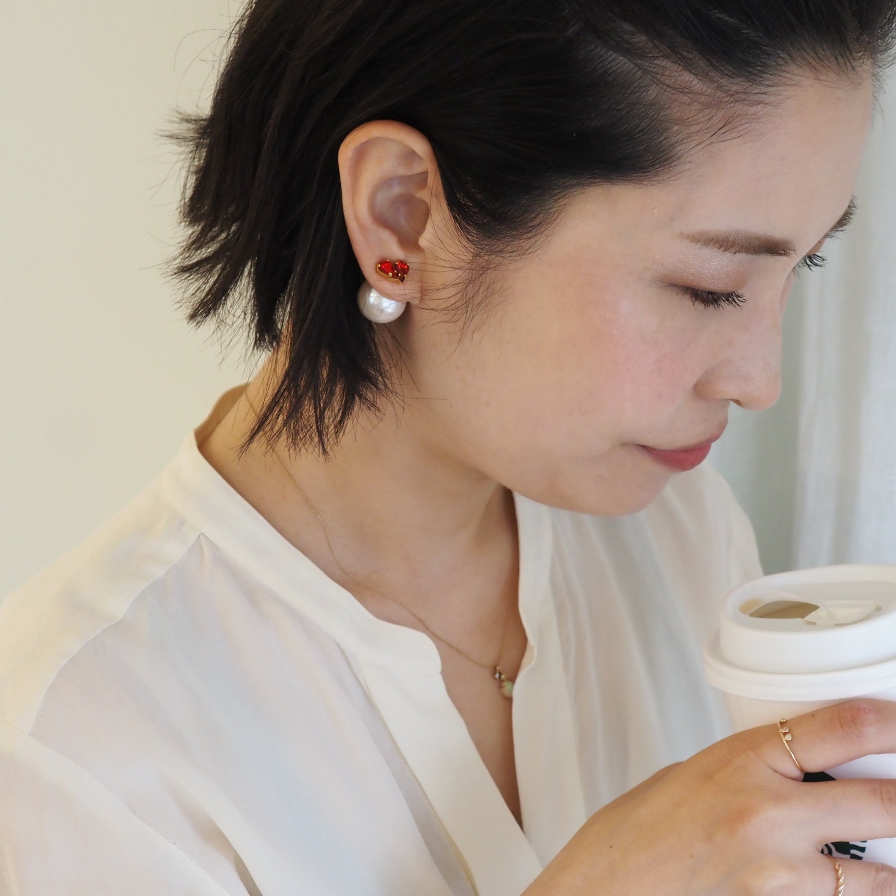 HIU ピアス - masae公式オンラインストア|ハートピアス、クリスタルガラス、パール、2wayピアス、美人百花掲載、and girl掲載、ハートモチーフ、お呼ばれアクセサリー、ブライダル、プレ花嫁、ハンドメイド