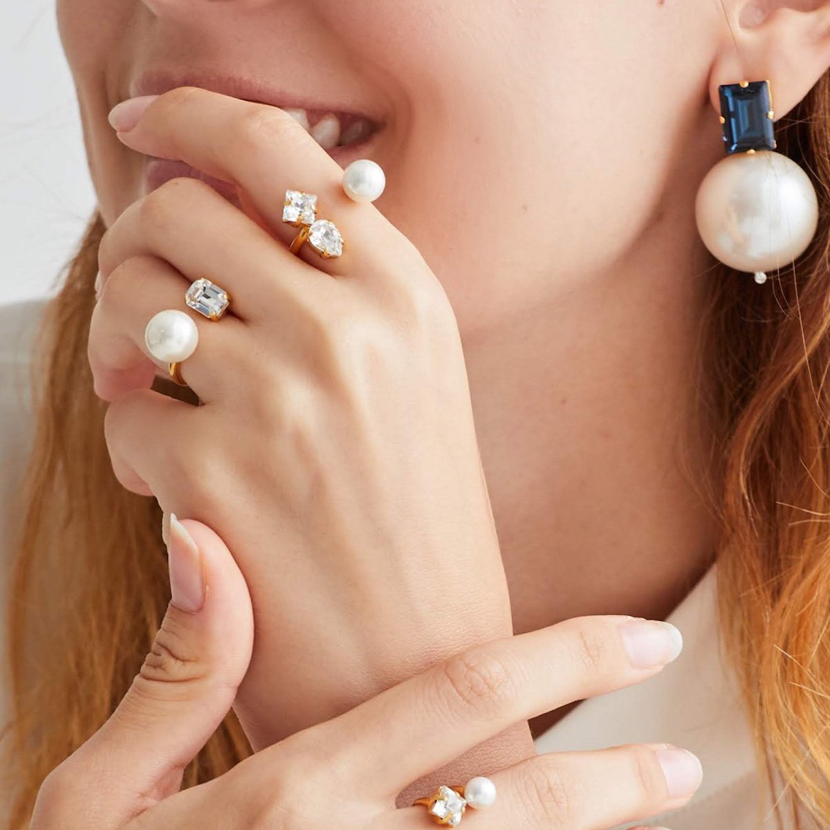 BORA リング - masae公式オンラインストア|大ぶりリング、フリーサイズリング、ビジュー、ビジューリング、クリスタルガラス、パールリング、オケージョンシーン、神戸アクセサリー、ハンドメイド