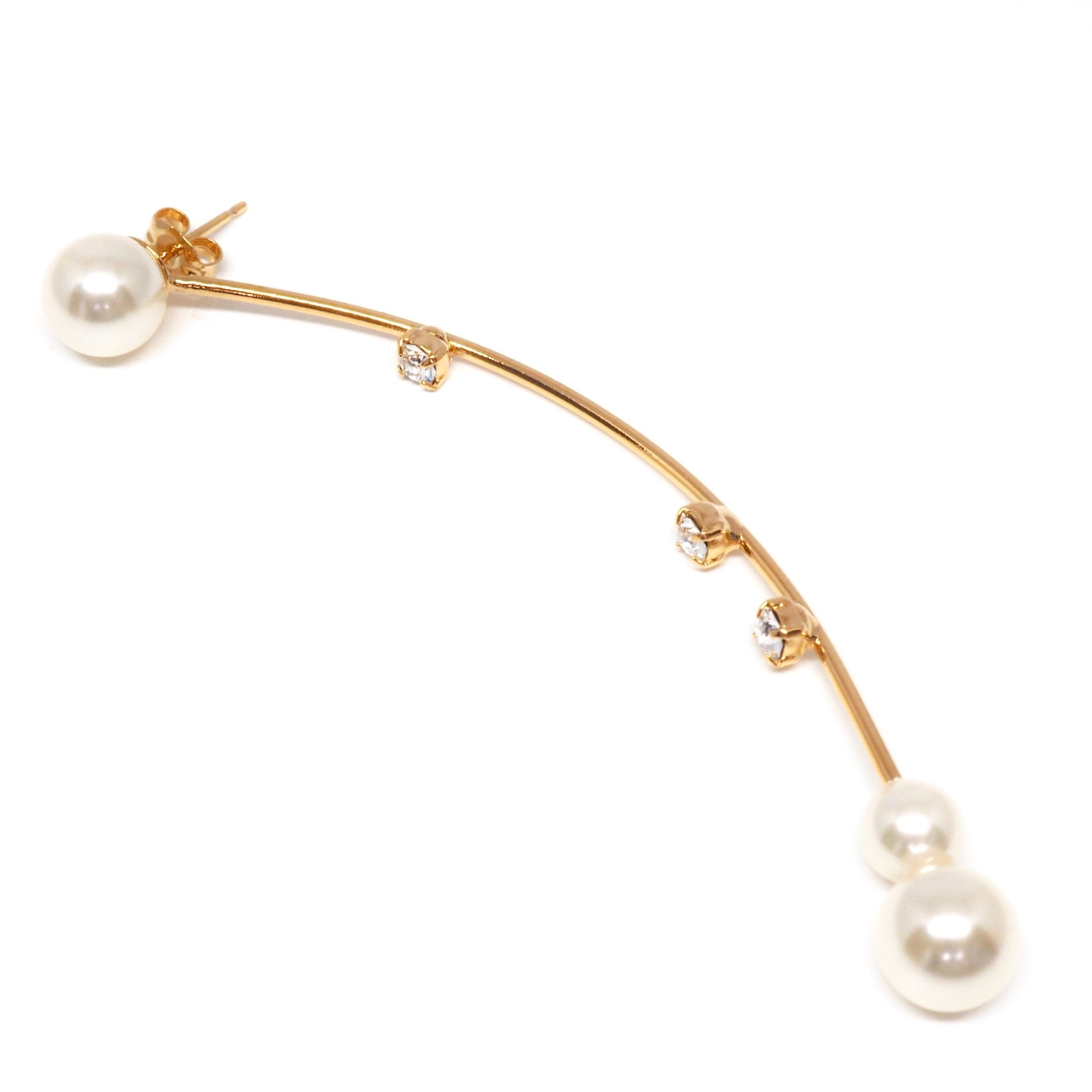 BOW ピアス PEARL - masae公式オンラインストア | ビジューピアス、クリスタルガラス、パールピアス、ロングピアス、片耳ピアス、大ぶり、ブライダルアクセサリー、結婚式、二次会、お呼ばれピアス、ゼクシィ掲載、鈴木亜美着用、藤田ニコル着用