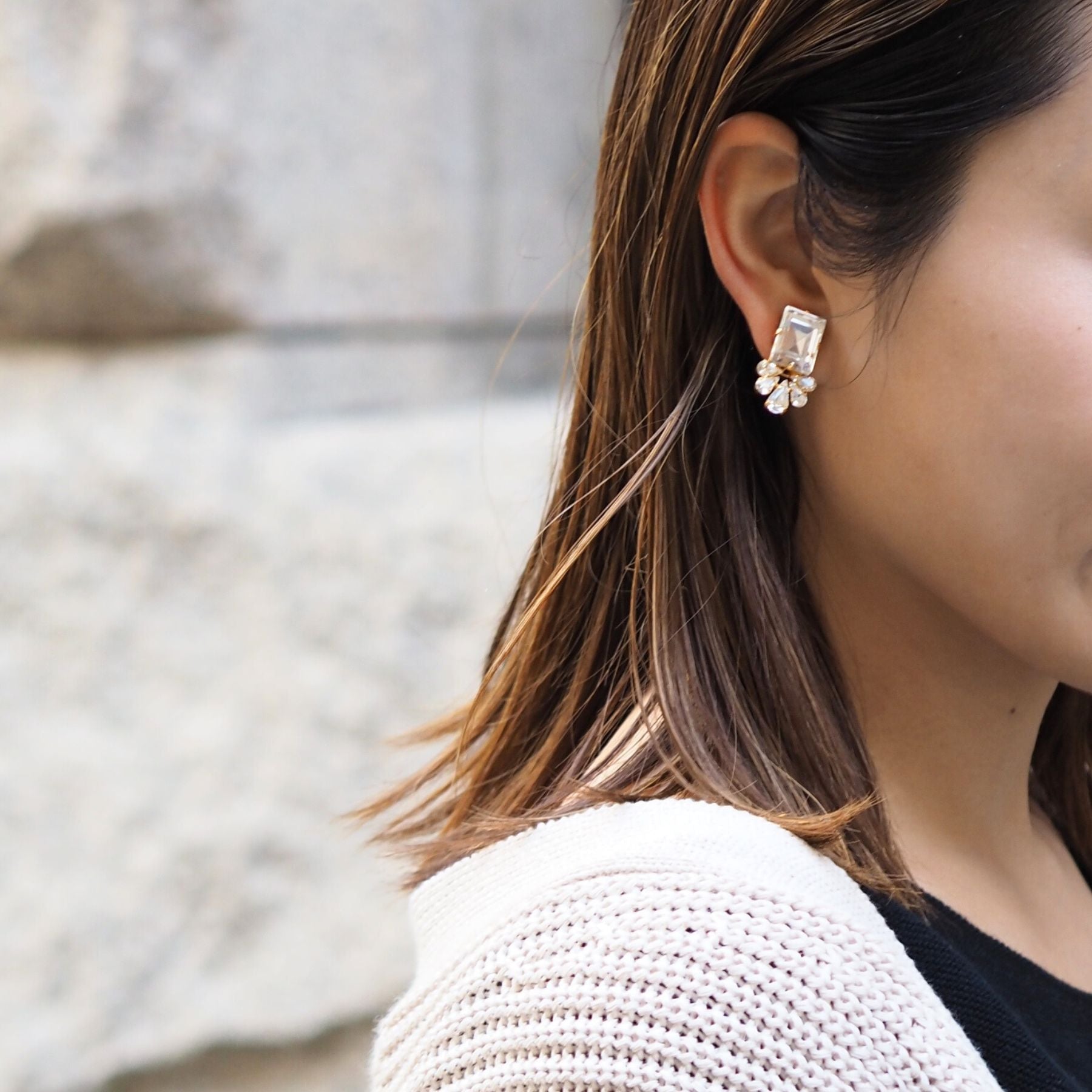 CAJA ピアス - masae公式オンラインストア | ビジューピアス、クリスタルガラス、コスチュームジュエリー、お呼ばれアクセサリー、スワロフスキーピアス、結婚式ピアス、ブライダルピアス、ブライダルアクセサリー、パーティーアクセサリー、non-no掲載、泉里香着用、宇垣美里着用、大人百花掲載