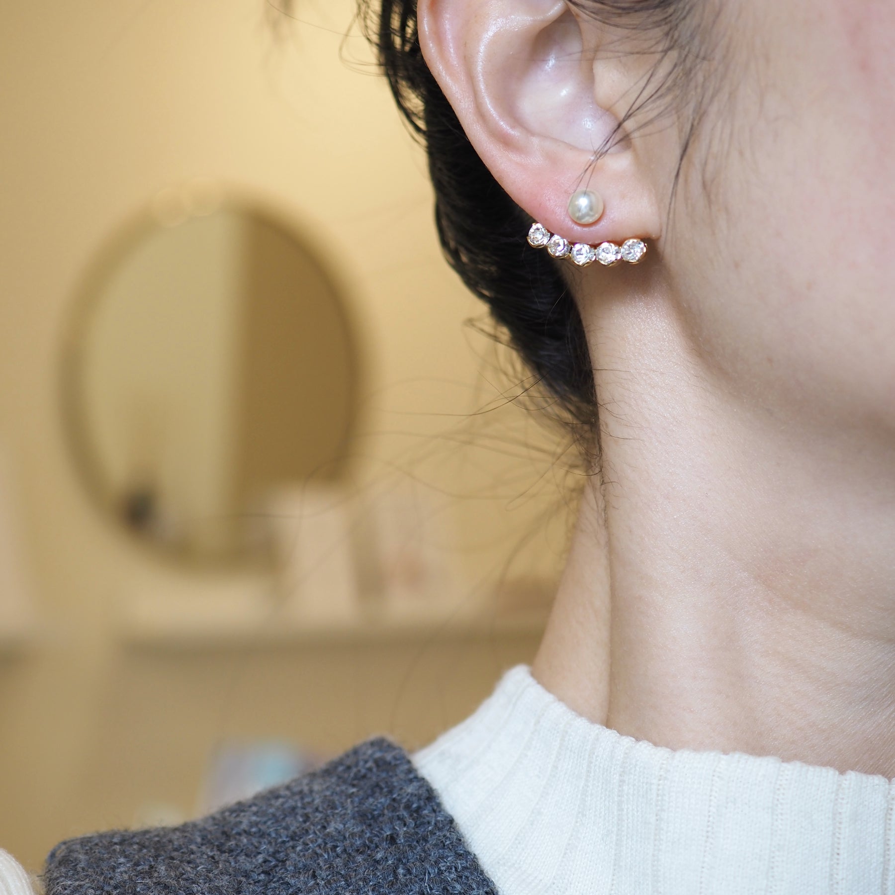 CANDIA イヤージャケット - masae公式オンラインストア|イヤージャケット、クリスタルガラス、パールピアス、フェミニン、お呼ばれピアス、ハンドメイド、神戸アクセサリー