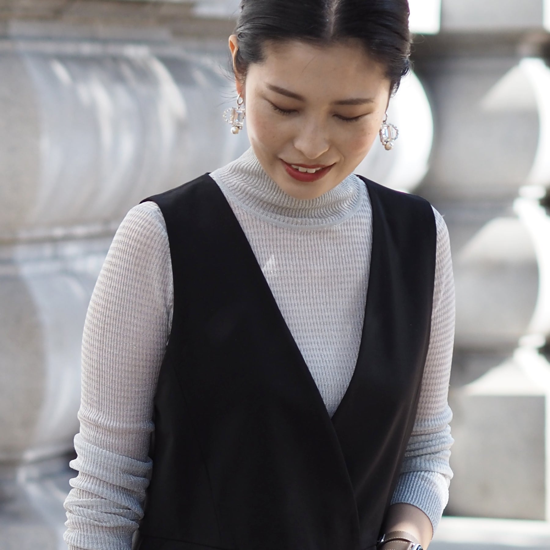 EINA ピアス - masae公式オンラインストア | ビジューピアス、クリスタルガラス、スワロフスキーピアス、パールピアス、大ぶり、ブライダルピアス、ブライダルアクセサリー、結婚式ピアス、二次会アクセサリー、前撮り、パーティーピアス、揺れるピアス、プレ花嫁、谷まりあ着用、安斉かれん着用、大人百花掲載