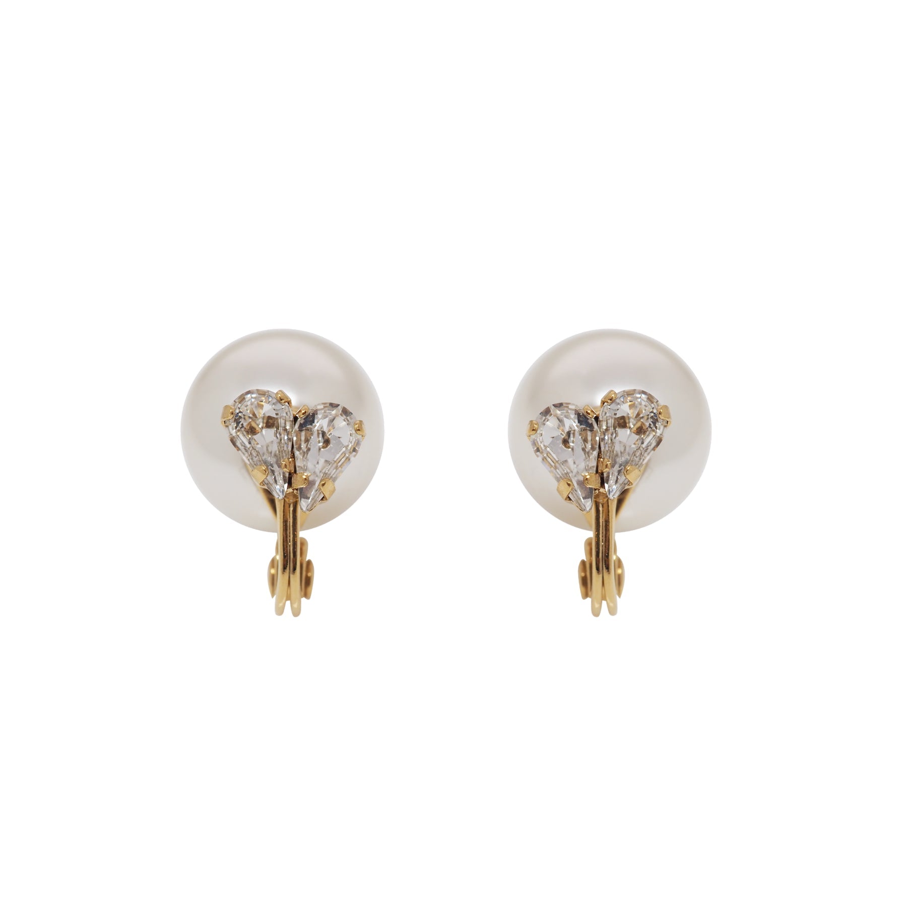 ハートイヤリング、ビジューハート、パールキャッチイヤリング、2wayイヤリング、、コスチュームジュエリー 【masae公式オンラインストア】