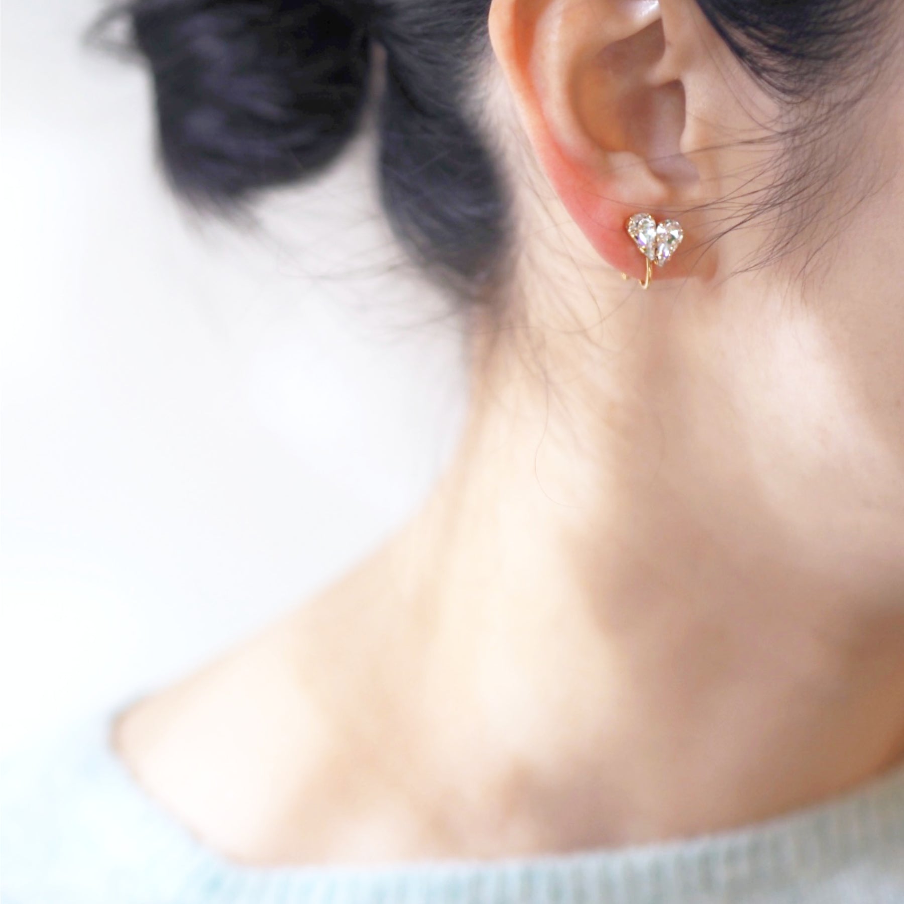 HIU イヤリング - masae公式オンラインストア|ハートイヤリング、クリスタルガラス、パール、2wayイヤリング、美人百花掲載、and girl掲載、ハートモチーフ、お呼ばれアクセサリー、ブライダル、プレ花嫁、ハンドメイド