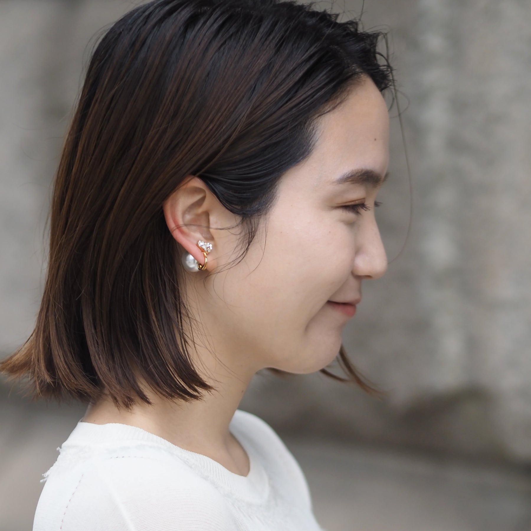 HIU イヤリング - masae公式オンラインストア|ハートイヤリング、クリスタルガラス、パール、2wayイヤリング、美人百花掲載、and girl掲載、ハートモチーフ、お呼ばれアクセサリー、ブライダル、プレ花嫁、ハンドメイド