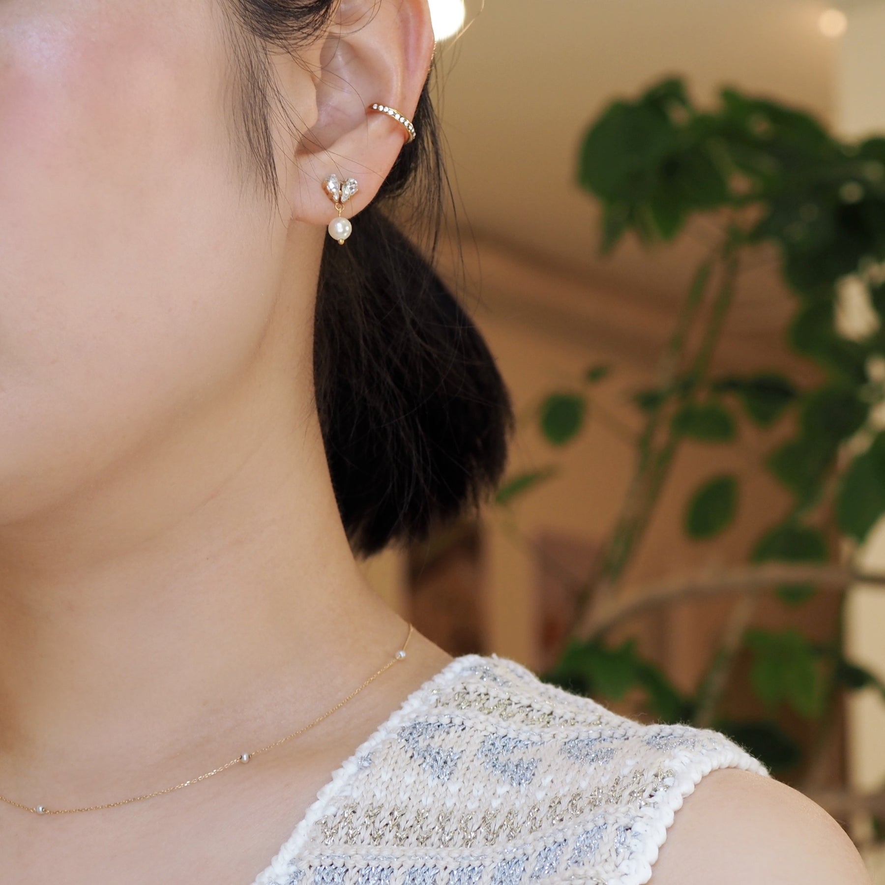 LOTTY ピアス - masae | 小ぶり ビジューピアス ハートピアス 小ぶりパールピアス アレルギー対応