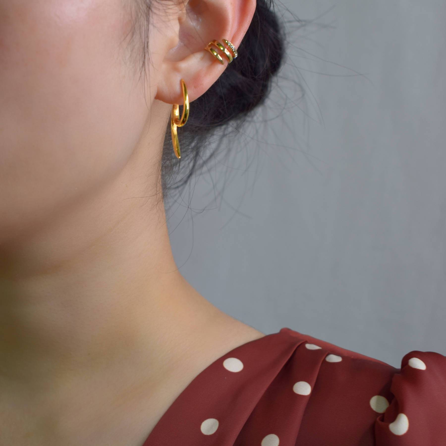 MIWA イヤーカフ - masae公式オンラインストア | イヤーカフ、3連風イヤーカフ、片耳アクセサリー、小ぶりイヤーカフ、ビジュー