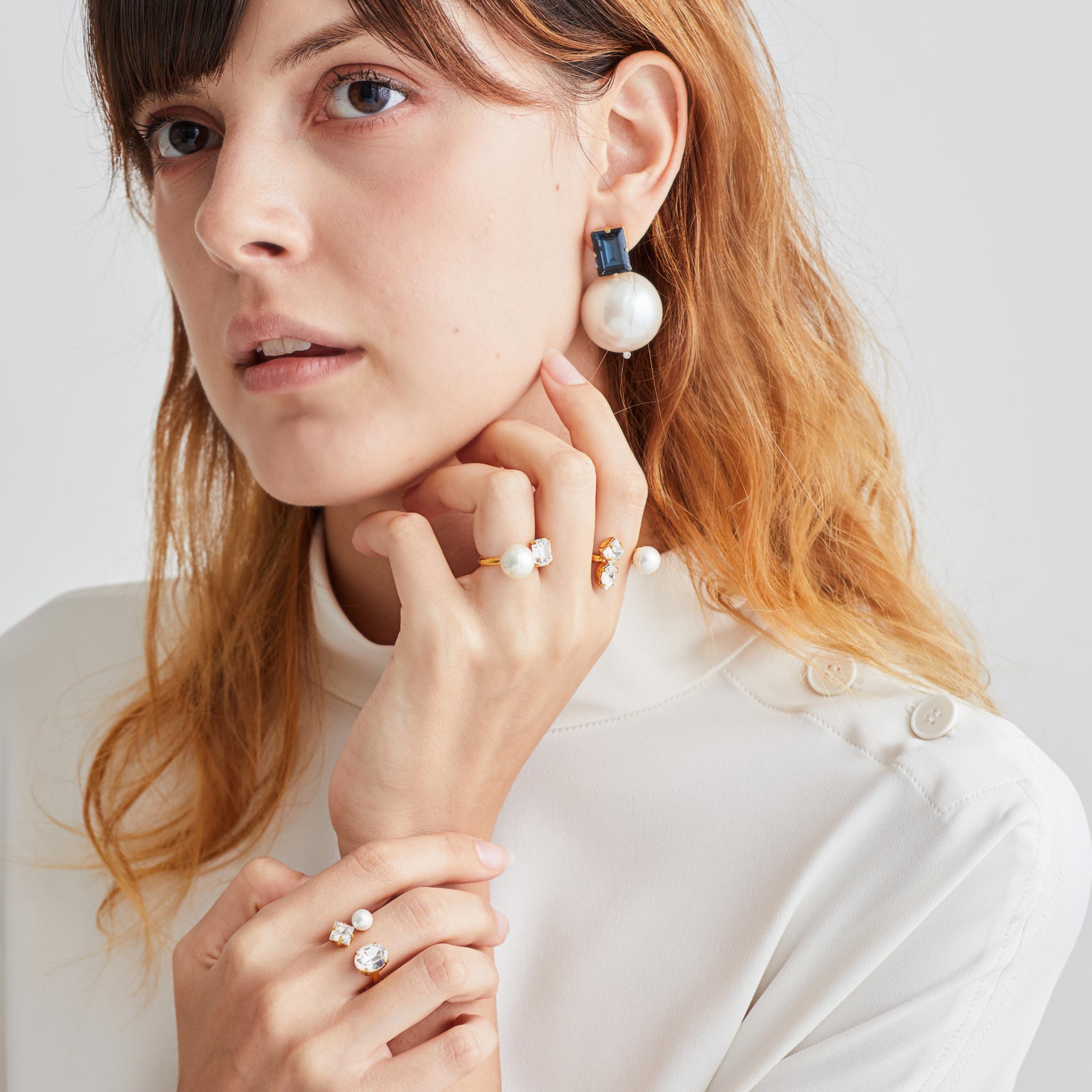 MEY リング - masae公式オンラインストア|大ぶりリング、クリスタルガラス、ビジューリング、フリーサイズリング、パール、お呼ばれ、リングコーデ、市川美織着用、大原櫻子着用、美人百花掲載、大人百花掲載