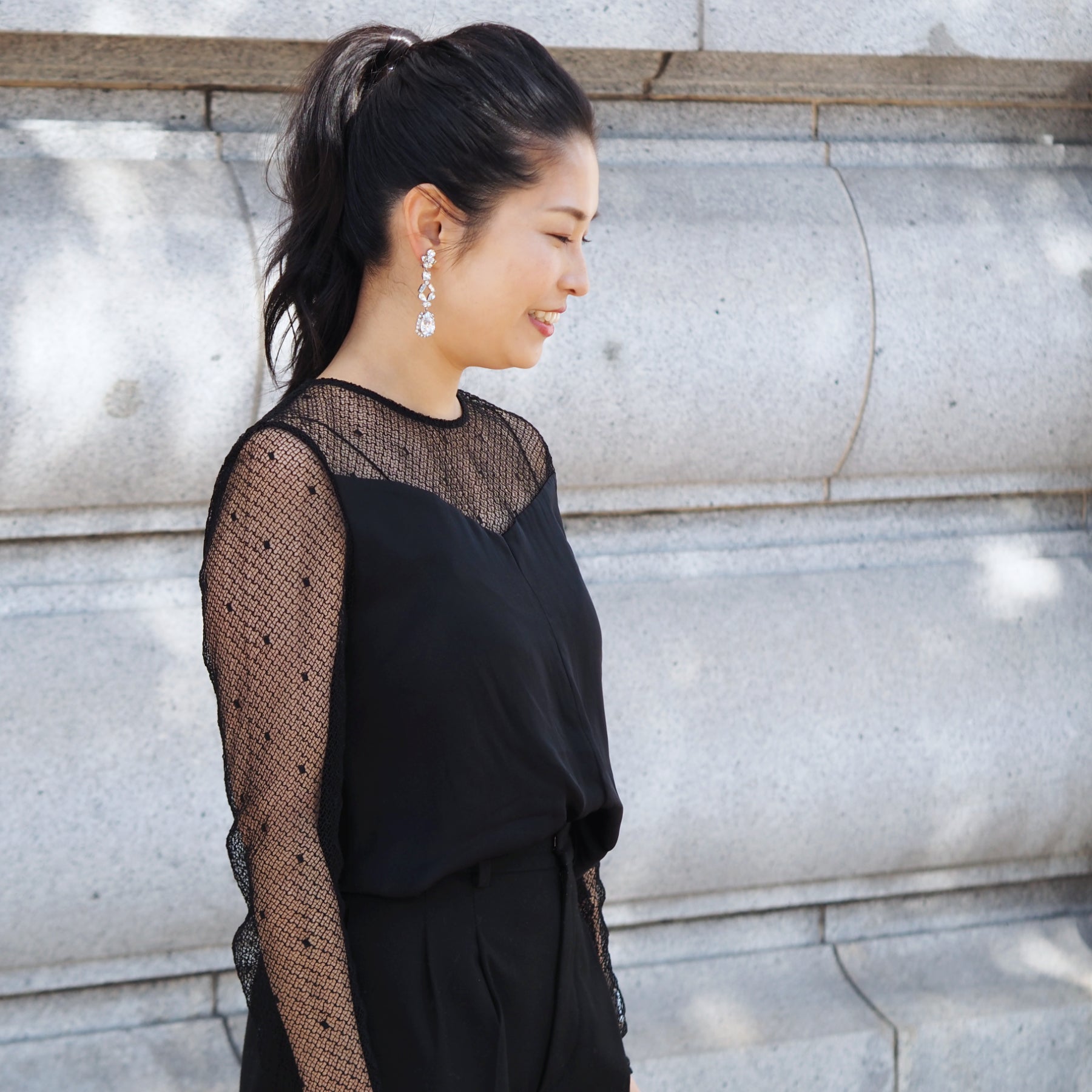 NOYA イヤリング - masae公式オンラインストア|ビジューイヤリング、大ぶりイヤリング、揺れるイヤリング、ロングイヤリング、クリスタルガラス、スワロフスキーイヤリング、結婚式イヤリング、ブライダルイヤリング、ブライダルアクセサリー、前撮りアクセサリー、プレ花嫁、お呼ばれ、オケージョンシーン、美人百花掲載、Sweet掲載、andGIRL掲載