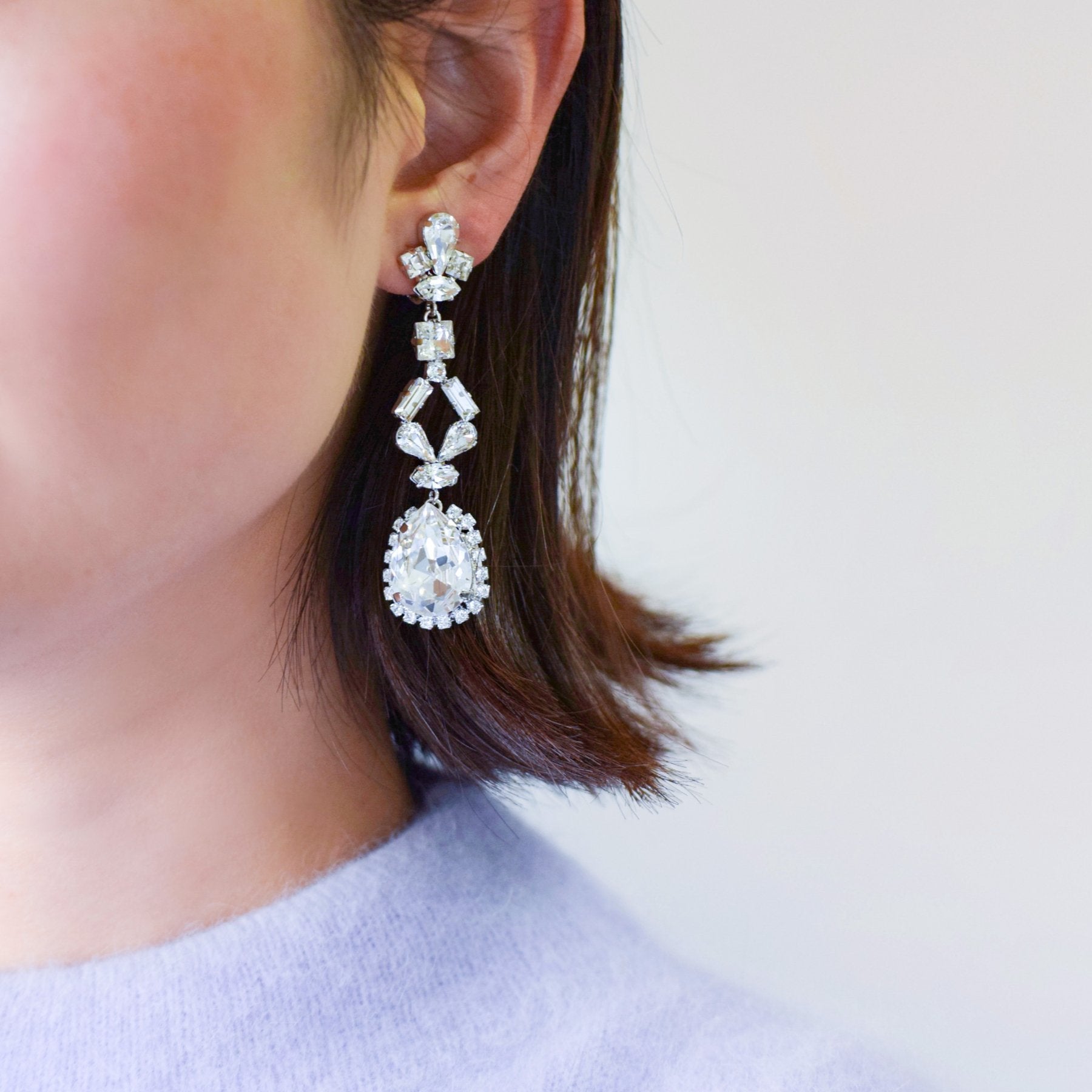 NOYA イヤリング - masae公式オンラインストア | ブライダルピアス、結婚式、二次会、前撮りイヤリング、大ぶりピアス、クリスタルガラス、揺れるイヤリング