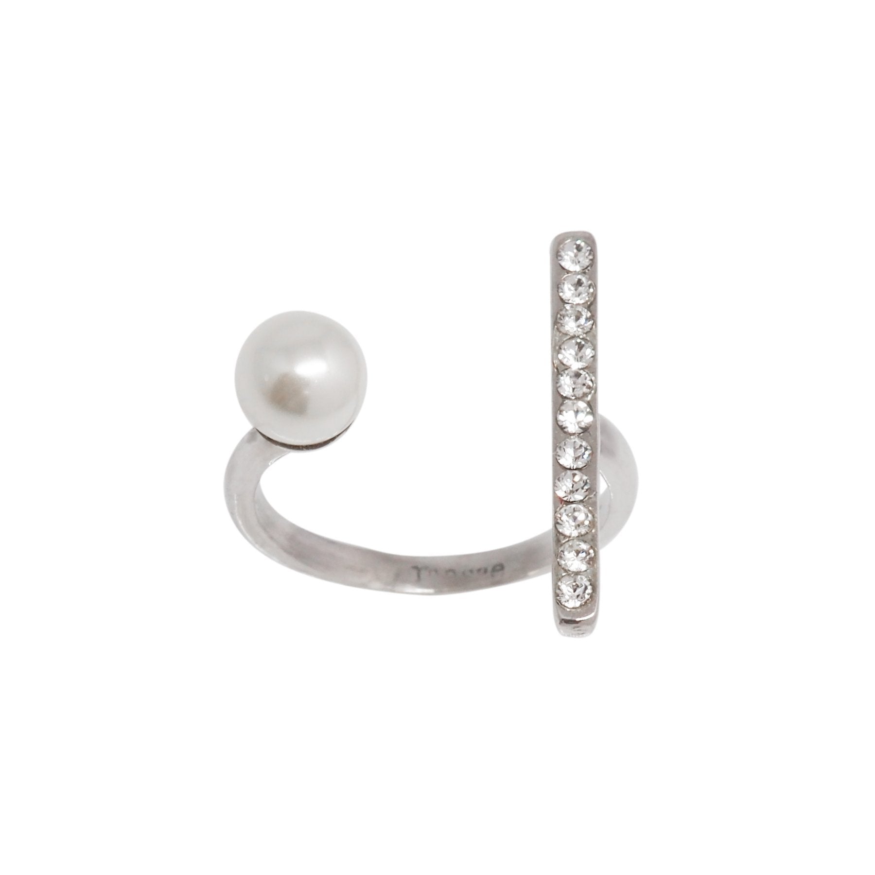 REEVA リング - masae公式オンラインストア | フォークリング、フリーサイズリング、パール、クリスタルガラス、ビジューリング、ビジューアクセサリー、重ね付けリング、神戸アクセサリー、ハンドメイド