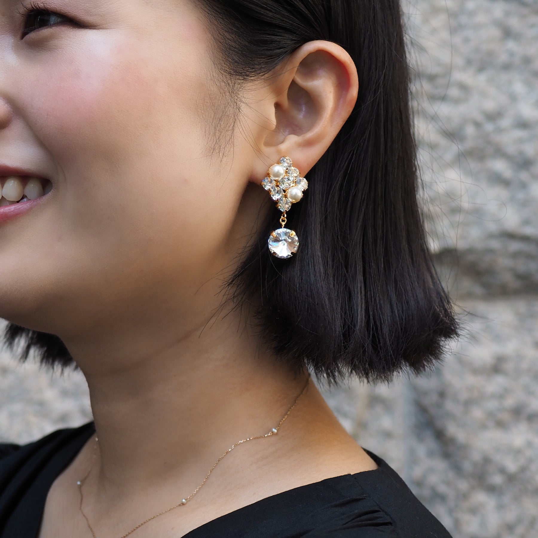 TALORA ピアス | masae公式オンラインストア | ビジューピアス、ビジューアクセサリー、揺れるピアス、パールピアス、クリスタルガラス、クラシカルピアス、ブライダルアクセサリー、ブライダルピアス、結婚式ピアス、パーティーアクセサリー、お呼ばれアクセサリー、谷まりあ着用、ハラミちゃん着用